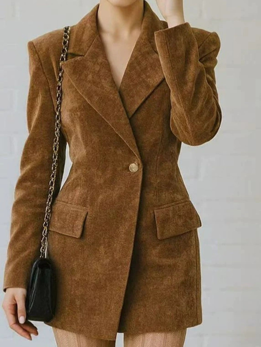 ZARA French Vintage Tweed Blazer Mid Length Skirt Set Women New Arrival